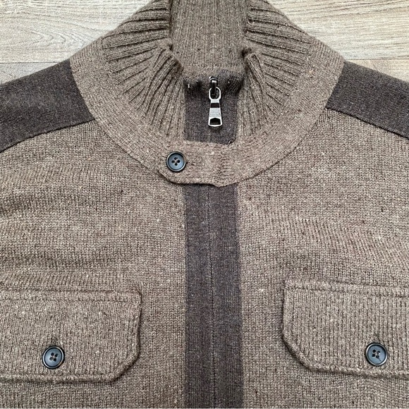 Banana Republic Wool Knit Brown Sweater Jacket - Picture 12 of 12